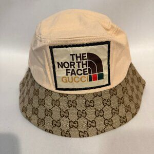 Gucci x The North Face GG Canvas Tan Bucket Hat Unisex Size O/S